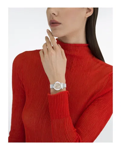 Ferragamo Gancini Bracelet Watch With Grey Sunray Dial In Metallic