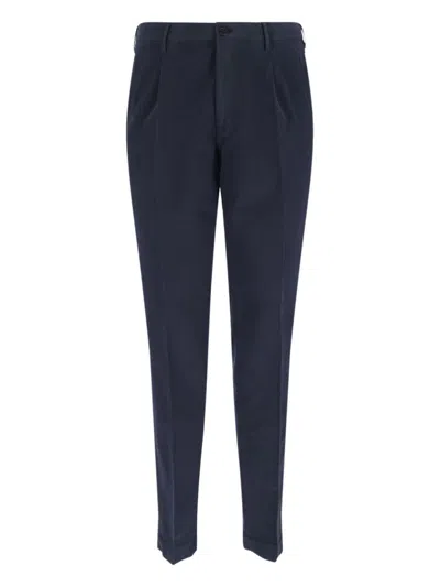 Incotex Straight Trousers With Pleated Front And Pockets