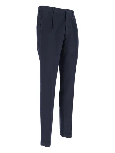 Incotex Straight Trousers With Pleated Front And Pockets