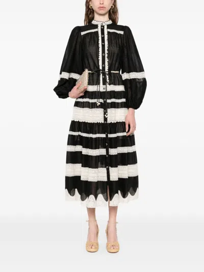 Zimmermann Rhiannon Billow Maxi Dress In Black