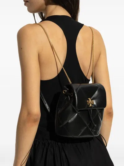 Tory Burch Quilted Black Shoulder Bag With Chain-link Straps