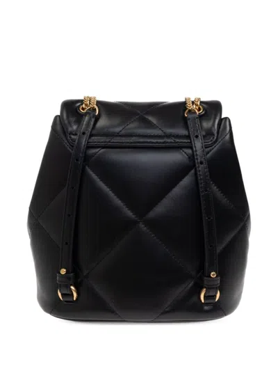 Tory Burch Quilted Black Shoulder Bag With Chain-link Straps