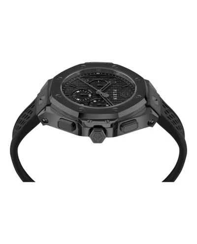 Philipp Plein Plein Chrono Royal Silicone Watch In Black