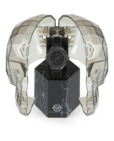 Philipp Plein Plein Chrono Royal Silicone Watch In Black