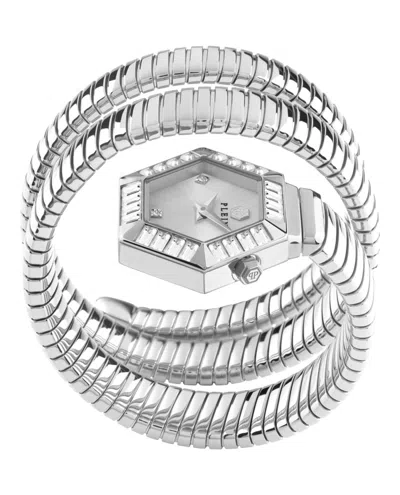 Philipp Plein Women's Snake Hexagon Stainless Steel Wrap Bracelet Watch 28mm