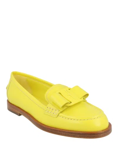 Ferragamo Vivaldo Vara Bow Loafers In Yellow