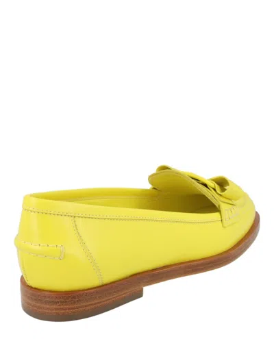 Ferragamo Vivaldo Vara Bow Loafers In Yellow