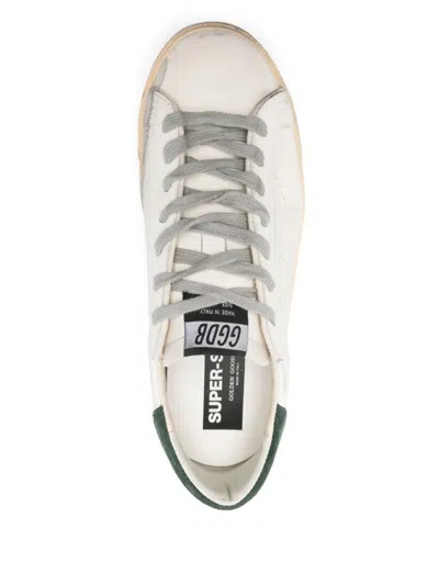 Golden Goose Low-top Distressed Leather Sneakers With Suede Heel Tab In White