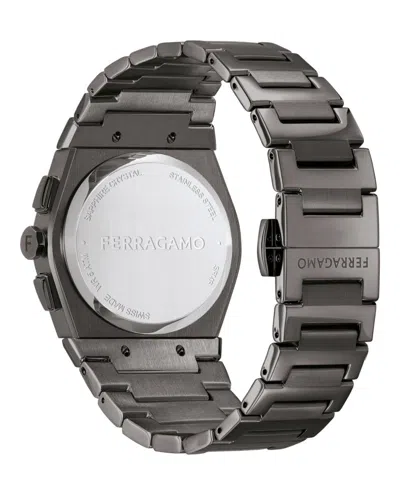 Ferragamo Vega Chrono Bracelet Watch In Black