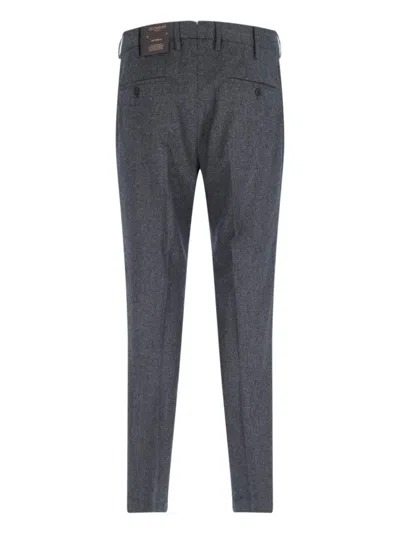 Incotex Tailored Grey Virgin Wool Chinos In Gray