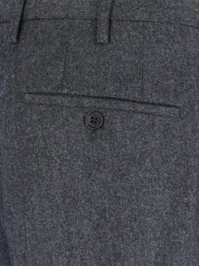 Incotex Tailored Grey Virgin Wool Chinos In Gray