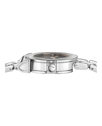 Ferragamo Gancino Bracelet Watch With Black Sunray Dial In Metallic