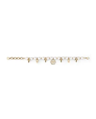 Philipp Plein Rhapsody Crystal Bracelet With Polyresin Pearls
