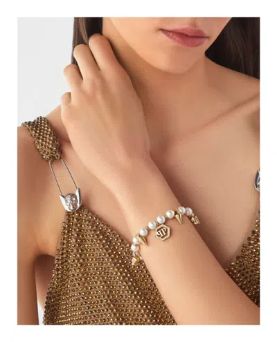 Philipp Plein Rhapsody Crystal Bracelet With Polyresin Pearls