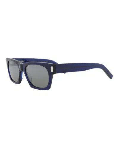 Saint Laurent Square-frame Recycled Acetate Sunglasses In Blue