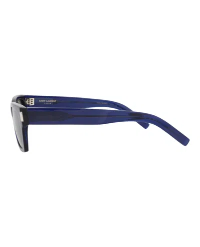 Saint Laurent Square-frame Recycled Acetate Sunglasses In Blue