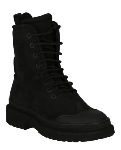 Ferragamo Mixed Media Combat Boots