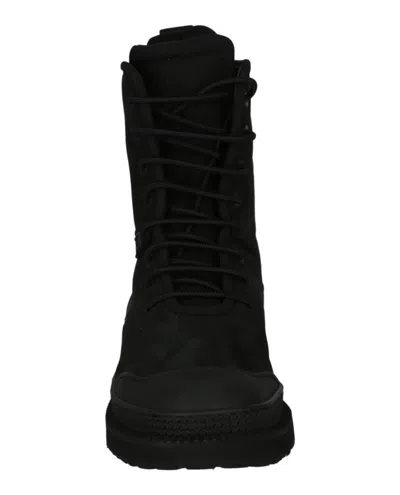 Ferragamo Mixed Media Combat Boots