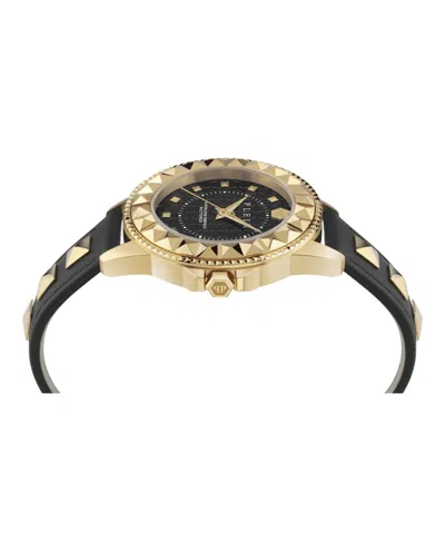 Philipp Plein Plein Lady Rock Leather Watch In Gold