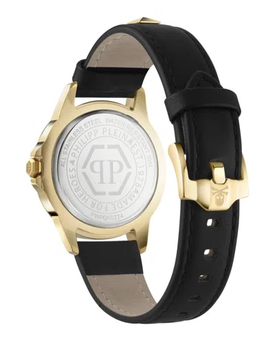Philipp Plein Plein Lady Rock Leather Watch In Gold