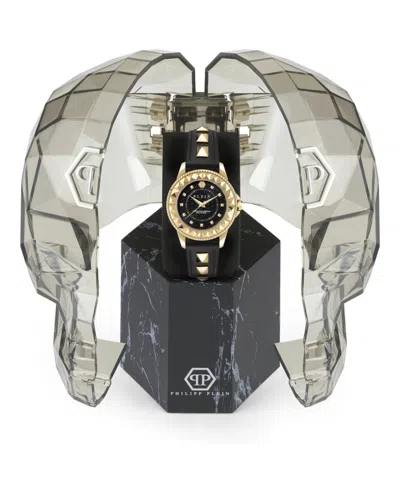 Philipp Plein Plein Lady Rock Leather Watch In Gold