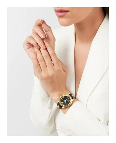 Philipp Plein Plein Lady Rock Leather Watch In Gold