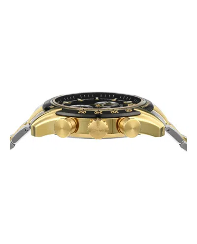 Versace V-ray Chronograph Watch With Two-tone Case