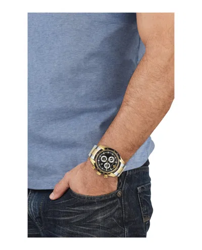 Versace V-ray Chronograph Watch With Two-tone Case
