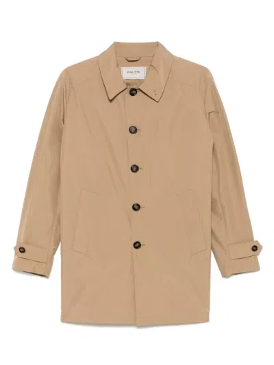 Paltò Sand Brown Trench Coat In Brown