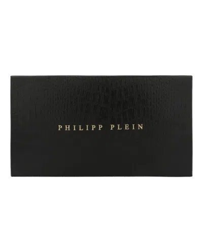 Philipp Plein Square-frame Acetate Sunglasses With Saddle Nose Bridge In Brown