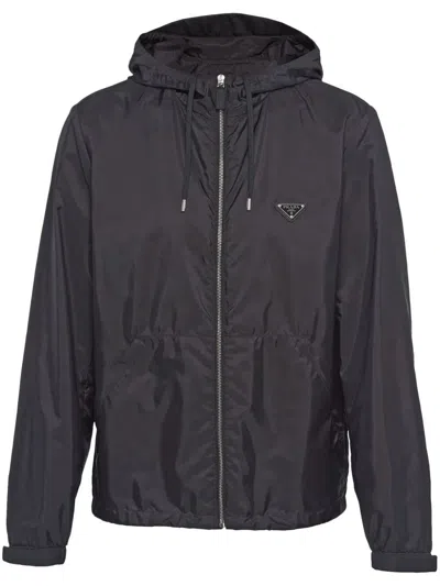 Prada Men Re-nylon Jacket In Black