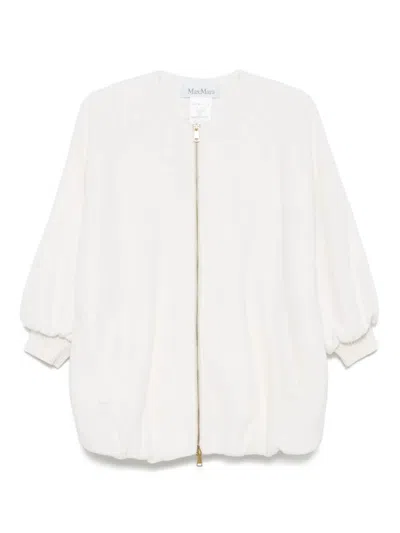 Max Mara Ivory Wool Blend Cirino Jacket In White