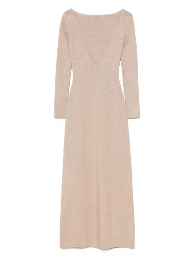 Max Mara Back V-neckline Lurex Dress