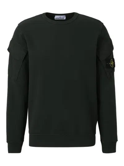 Stone Island Cotton Sweatshirt In Green