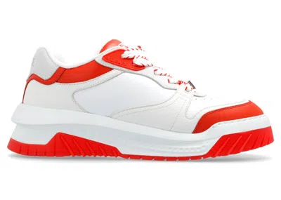 Pre-owned Versace Men's  Odissea Sneakers In White/palladium