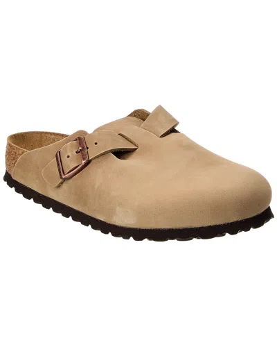 Birkenstock Boston Bs Waxy Leather Clog In Neutral