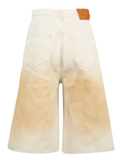 Untitled Artworks Faded-effect Shorts In Silver