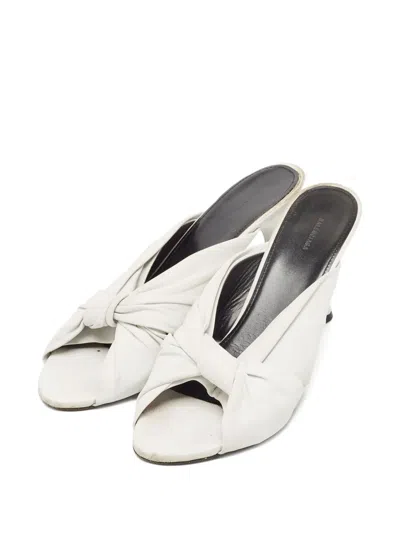 Pre-owned Balenciaga 90mm Leather Knot-detail Sandals