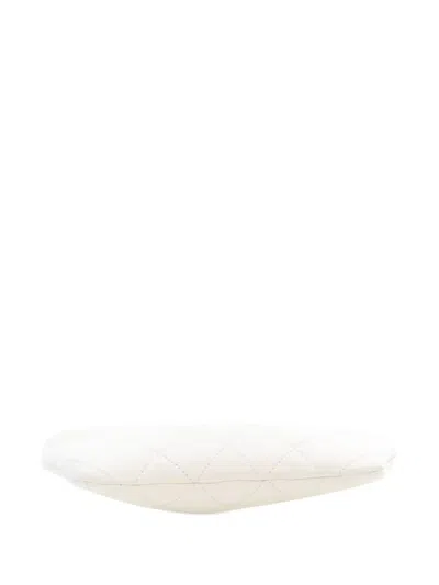 Pre-owned Chanel 2021-2024 Quilted Lambskin Pearl Crown Handle Clutch Bag