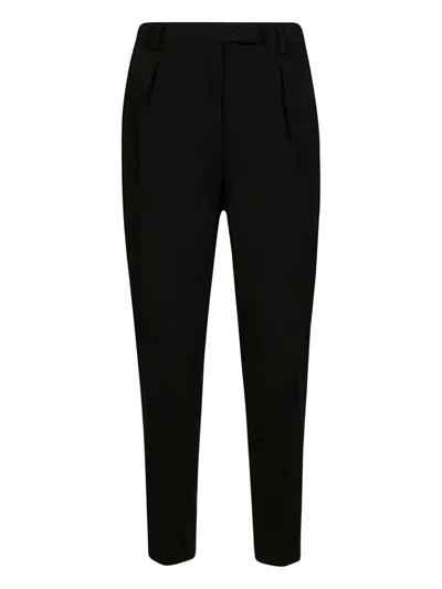 Max Mara Studio Straight Leg Tailored Trousers In Black