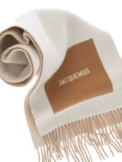 Jacquemus Virgin Wool Scarf In Brown