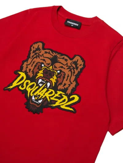 Dsquared2 Embroidered T-shirt In Red