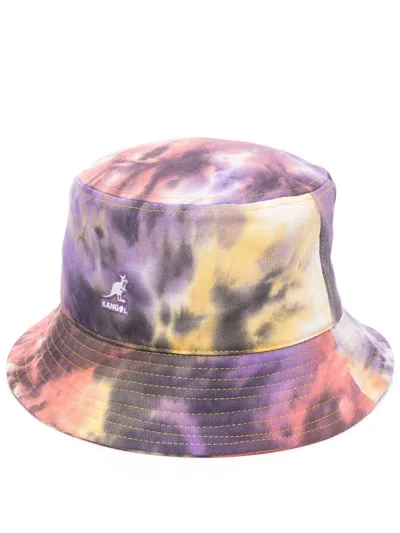 Kangol Embroidered-logo Tie-dye Bucket Hat In Multi
