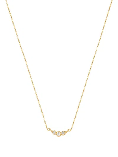 Dower & Hall 14kt Yellow Gold Stargazer Trio Diamond Necklace In Gold