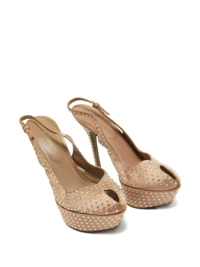 Pre-owned Sergio Rossi Vintage  145mm Crystal-embellished Slingback Pumps