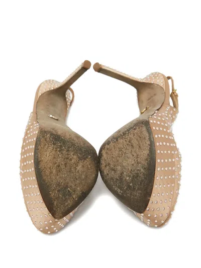 Pre-owned Sergio Rossi Vintage  145mm Crystal-embellished Slingback Pumps