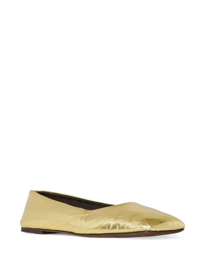 The Row Metallic-effect Ballet Flats