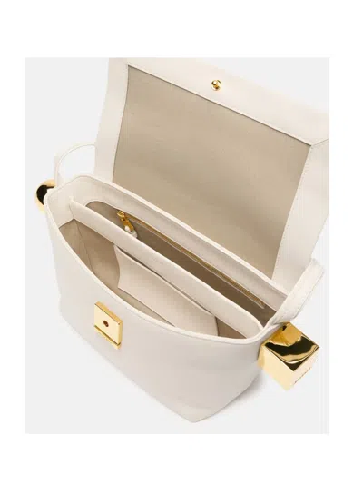 Jacquemus Le Rond Carre Leather Shoulder Bag In White