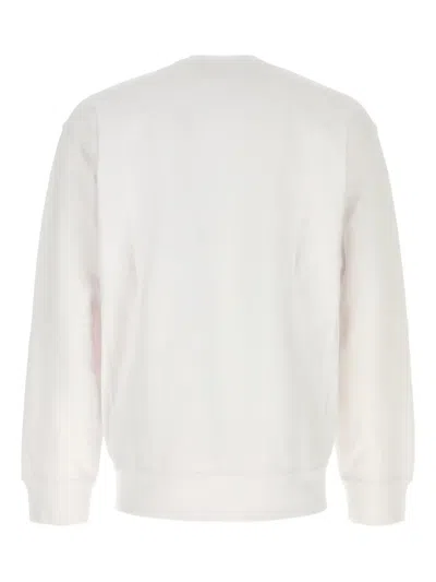 Carhartt White American Script Cotton Blend Sweatshirt In White