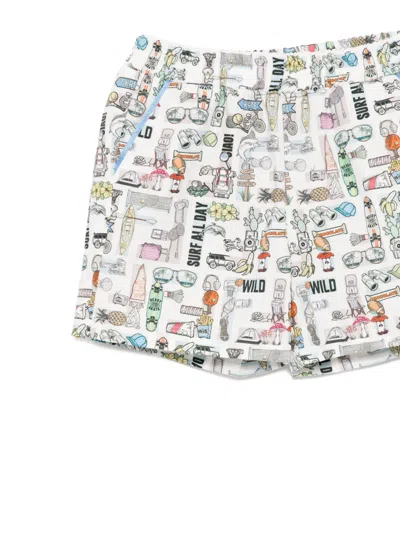 Fendi Graphic-printed Shorts In Multi